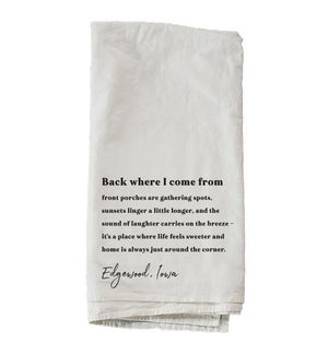 Personalized Back Where I Come From Towel